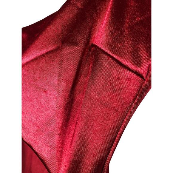 Lulus Cutout On The Town Dress Satin Cutout Front Slip Bodycon Mini Red Medium - Picture 6 of 14